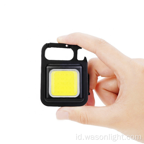 WASON 2022 Tipe-C Baru-C Super Rechargeable Super Mini Pocket COB LED Lampu Kerja Ransel Gantung Obor Lampu dengan Pembuka Botol